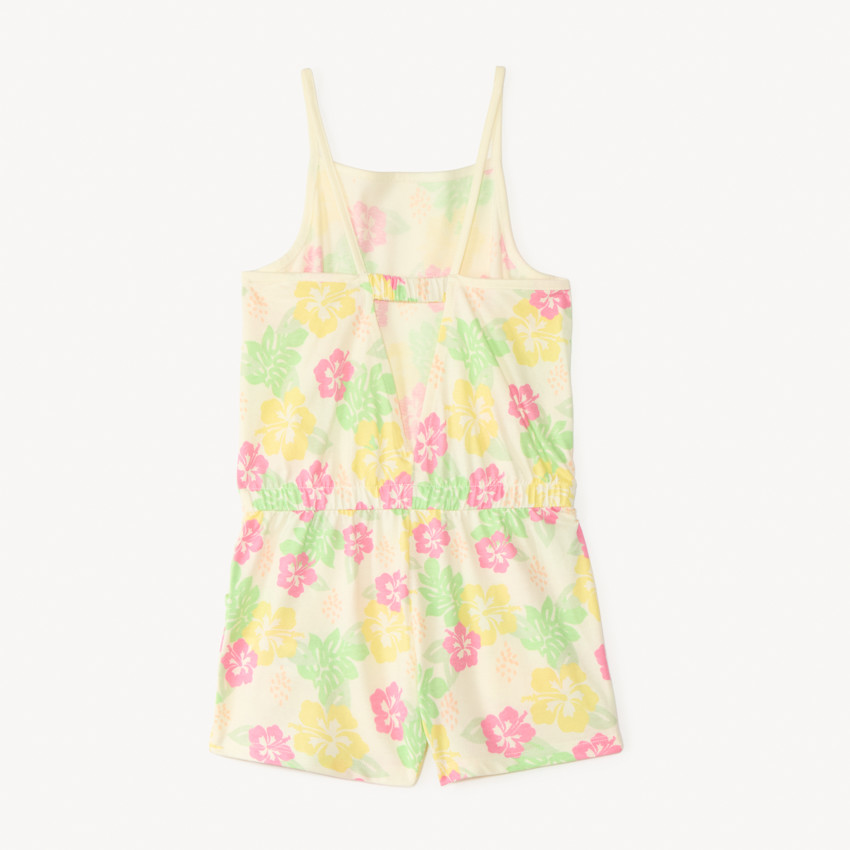 Salopette short en jersey imprimé fantaisie fille 