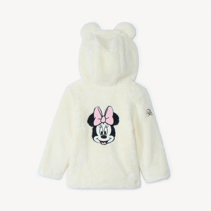 Vest met kap in sherpa Minnie Disney voor babymeisje 