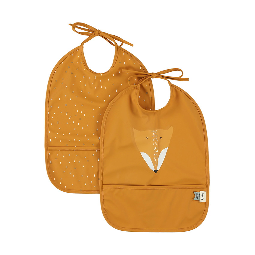 Lot de 2 bavoirs imperméables Mr. Fox 