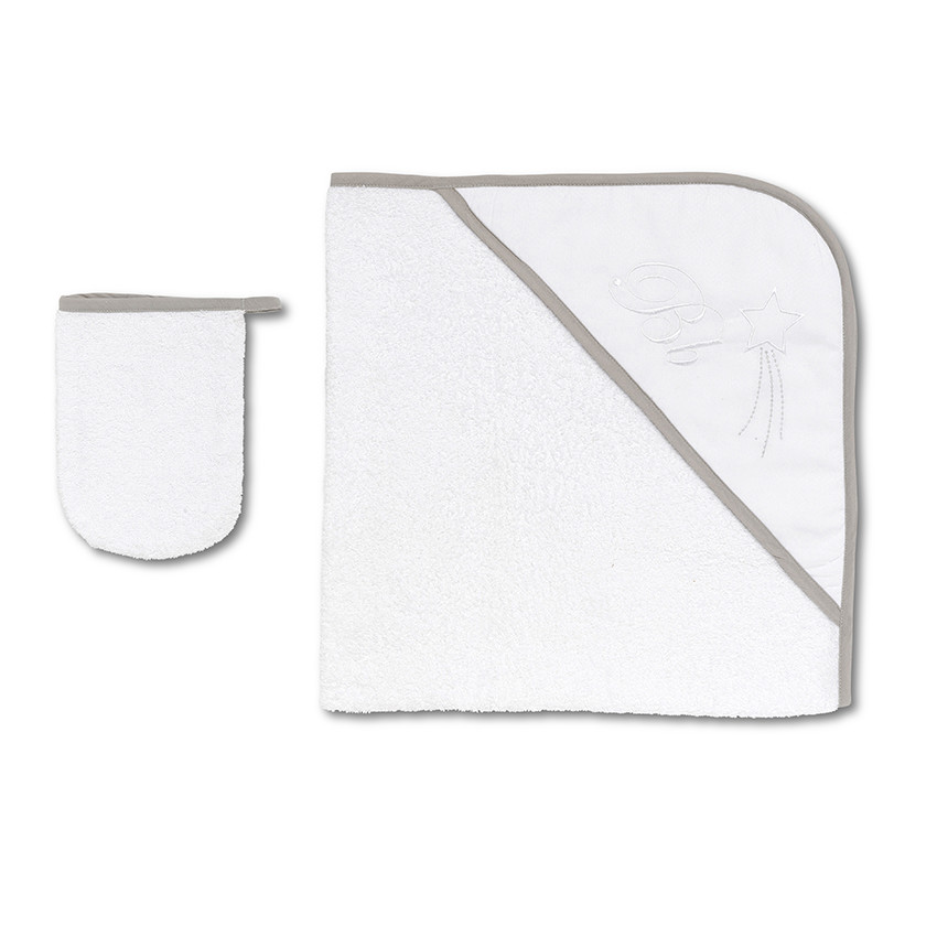Set de bain cape et gant de toilette  