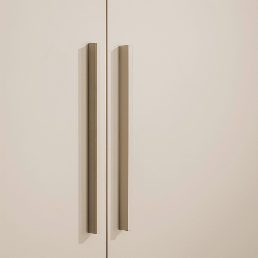 Armoire 2 portes et 1 tiroir Tiny Eefje Cashmere Beige/Groovy Chêne 