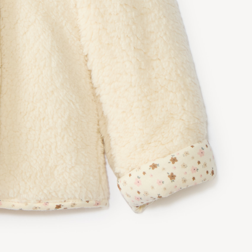 Sherpa jas voor meisjes met capuchon 