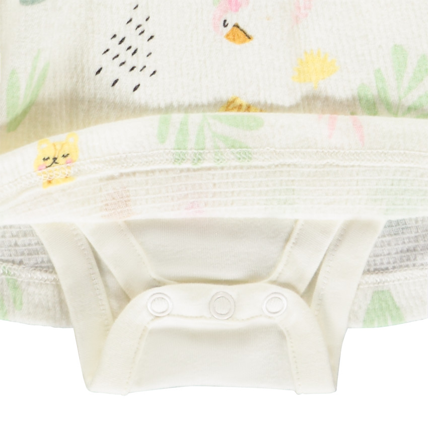 Robe body ffet 2 en 1 imprimé jungle pour bébé fille 