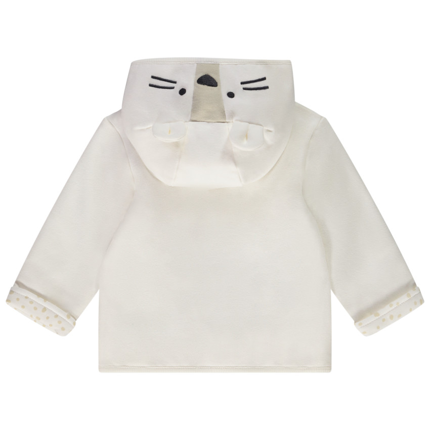 Gilet en molleton avec capuche ludique pour bébé 