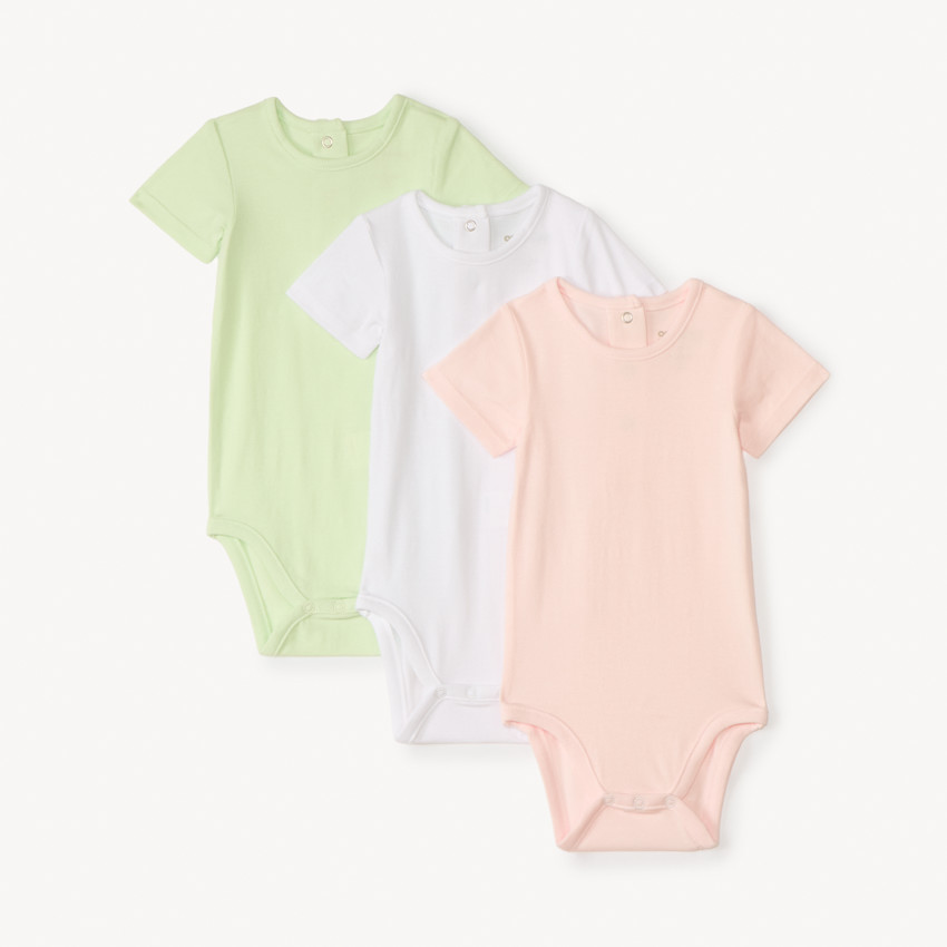 Set van 3 bodies met korte mouwen voor meisjes 