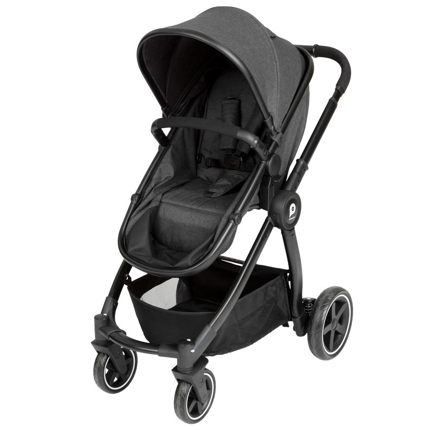 Kinderwagen duo Théa 2 in 1 grijs gemêleerd/zwart 