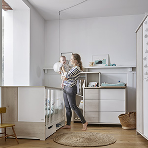 Chambre Sacha pin blanchi