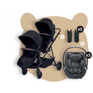 CLUBAANBIEDING: Leila-kinderwagen + 2 adapters + 2 autostoeltjes
